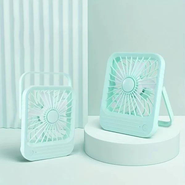 Mini USB Desk Fan – Quiet, Rechargeable, Portable