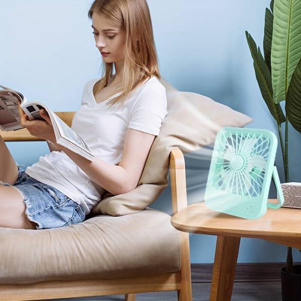 Mini USB Desk Fan – Quiet, Rechargeable, Portable