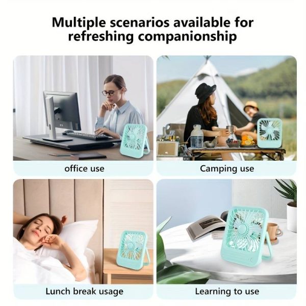 Mini USB Desk Fan – Quiet, Rechargeable, Portable