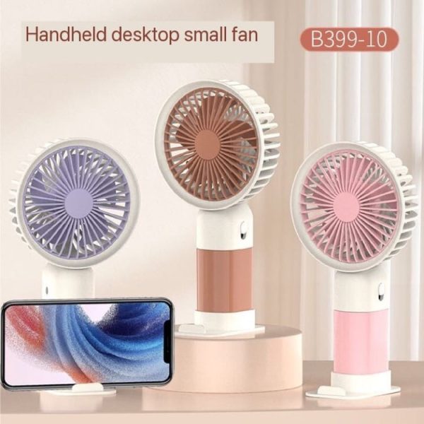 Rechargeable Mini USB Fan – Handheld, Phone Stand, Portable