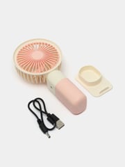 Rechargeable Mini USB Fan – Handheld, Phone Stand, Portable