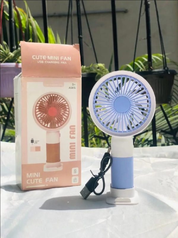 Rechargeable Mini USB Fan – Handheld, Phone Stand, Portable