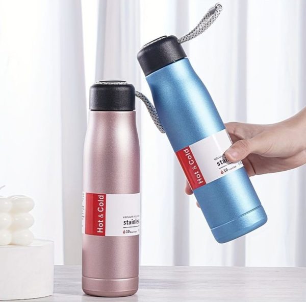 550ml Insulated Steel Thermos – Leakproof, Hot & Cold (Random Color)