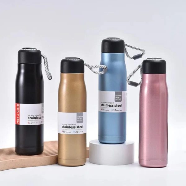 550ml Insulated Steel Thermos – Leakproof, Hot & Cold (Random Color)
