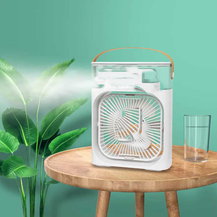 Portable USB Air Conditioner Fan with LED & Mist